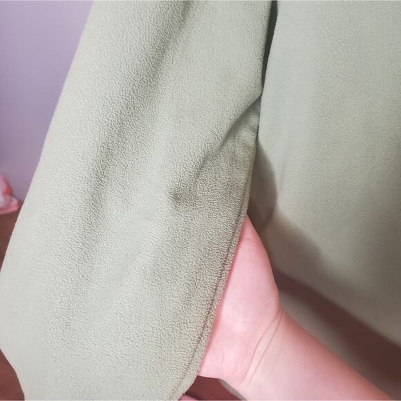The North Face Light Green Fleece Full Zip Jacket Women's Size Large White Sides - Picture 14 of 16